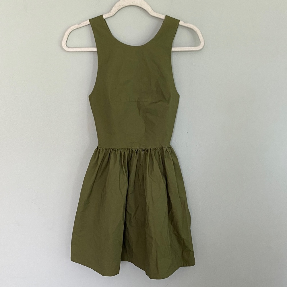 Kate Spade Saturday Olive Green Tank Mini Dress Size 0